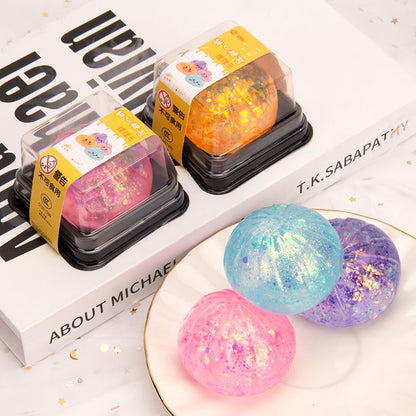 120g Steamed Bun Stress Ball Jelly Ball Squishy Stress Relief Decompression Toy