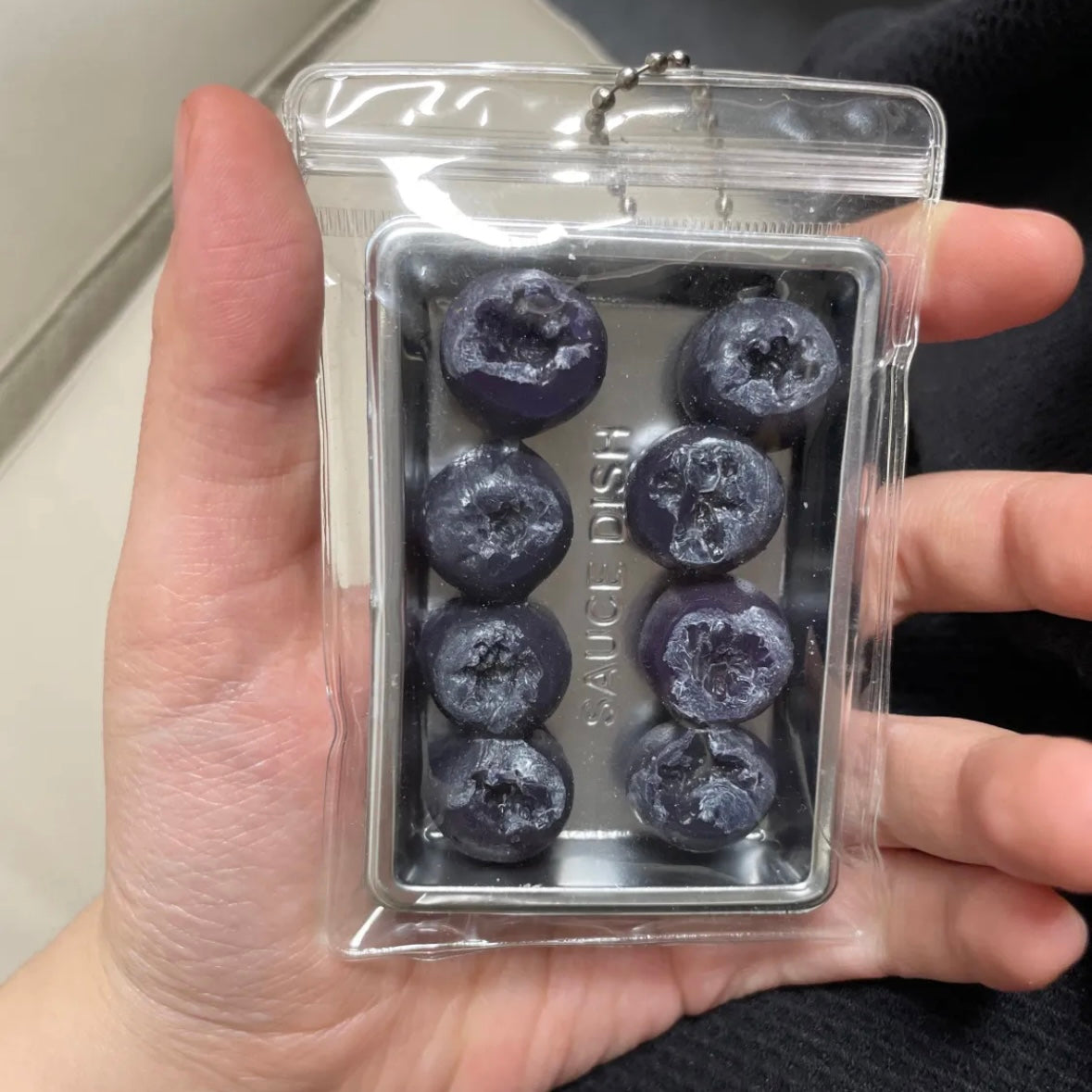 8pcs Handmade Silicone Mini Blueberry Taba Squishy Toy