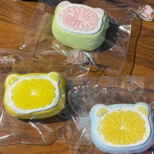 220g Handmade Fruit Juice Bear Taba Squishy Toy