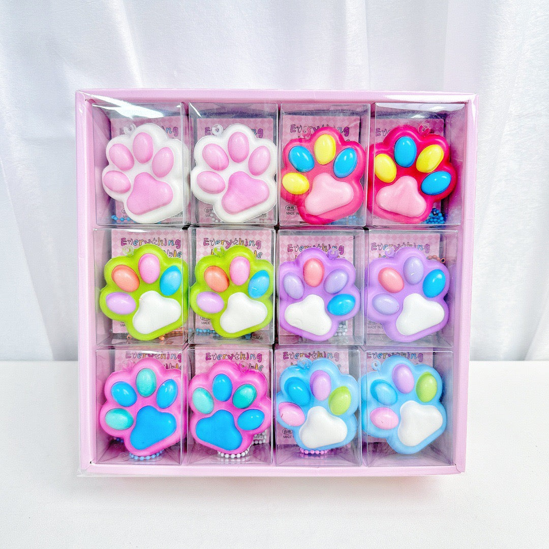 24pcs Mini Slow Rising Squishy Bread/Crybaby/Crybaby/Labubu/Capybara/WAKUKU/Sanrio Keychians Stress Relief Decompression Toy (It Feels Hard)