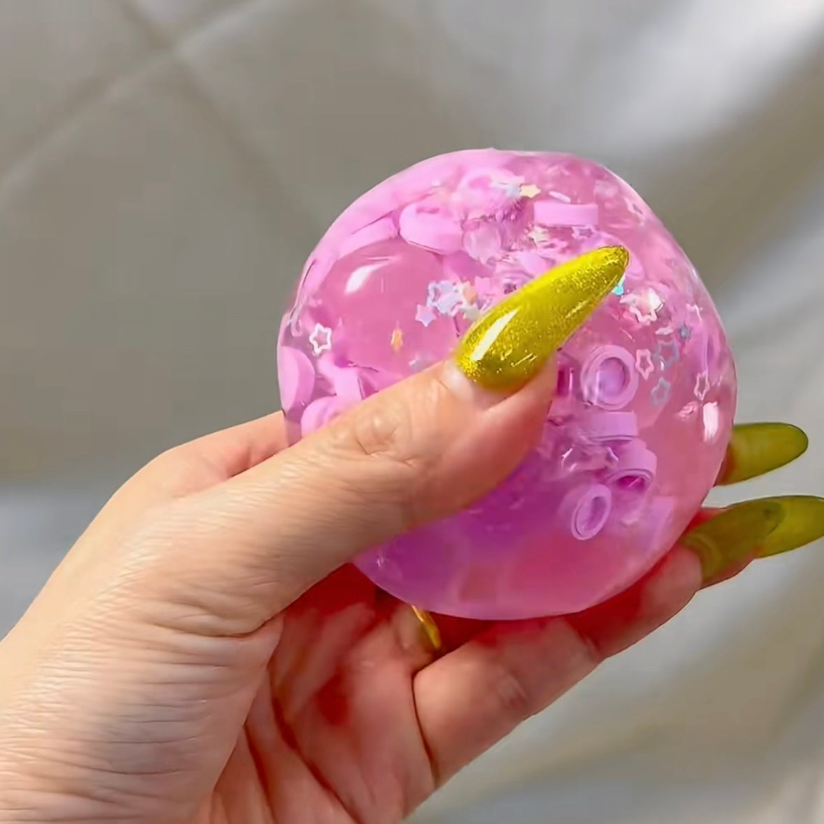 Fruit Hard Candy & Vaseline Base Stress Ball Squishy Stress Relief Decompression Toy