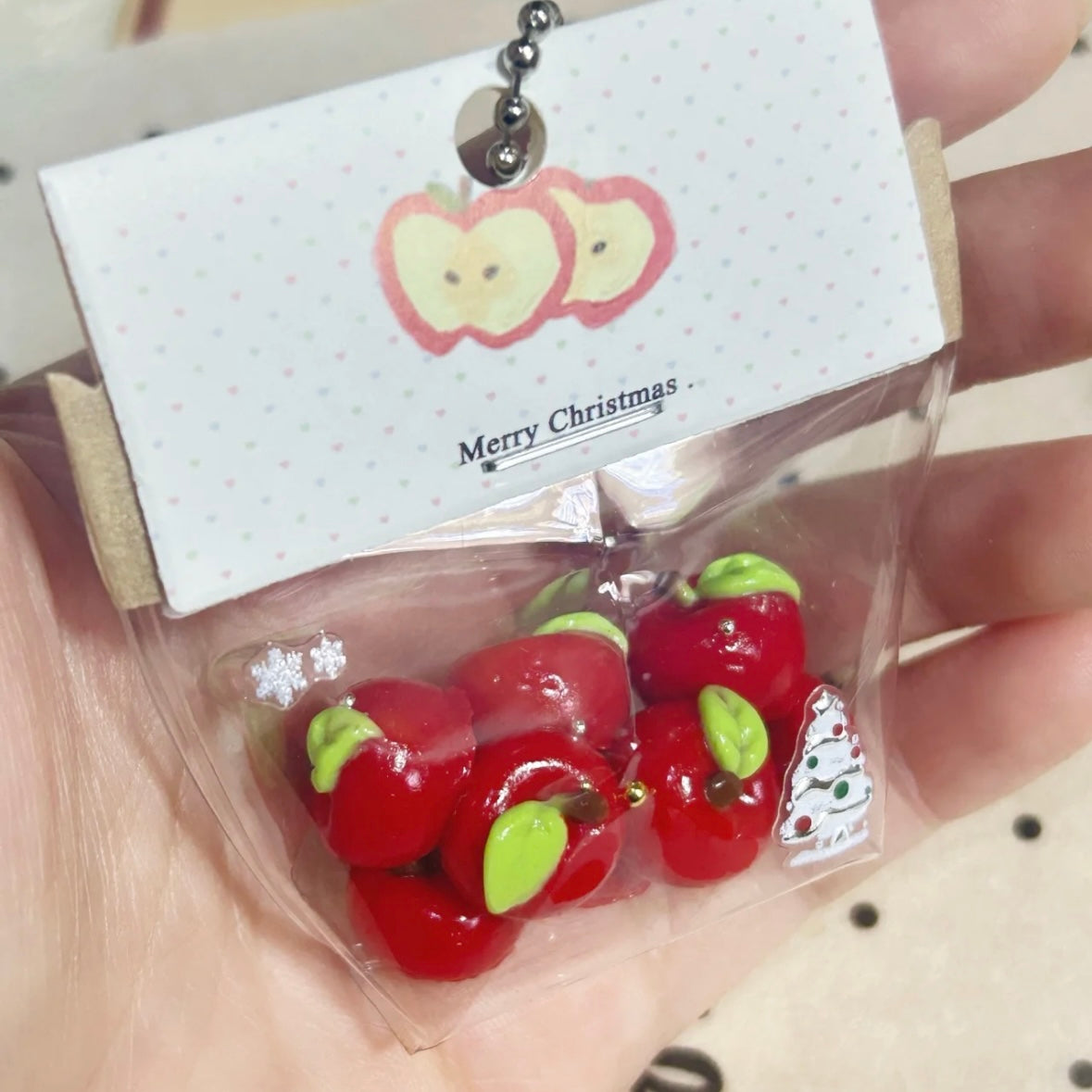 7pcs Handmade Silicone Mini Apple / Tomato Taba Squishy Toy