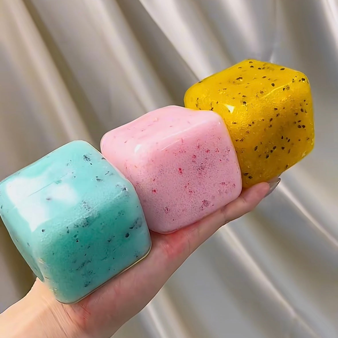 Handmade Crisp Satisfying Sound Square Stress Ball