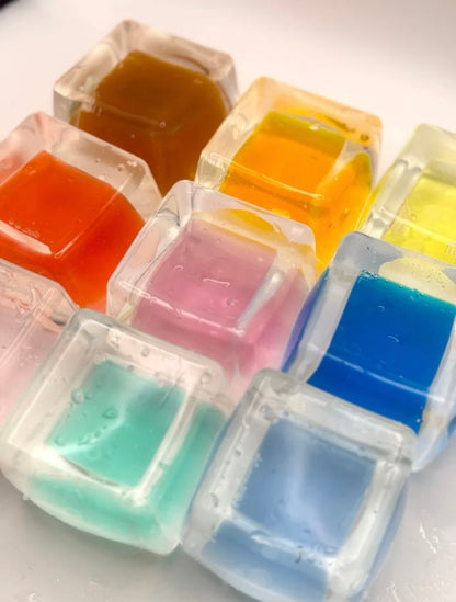 250g Handmade Ice Cube Taba Squishy Toy (flowing Liquid in The Middle)