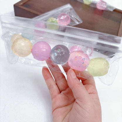 5 Colors Mini Handmade Transparent Stress Balls Taba Squishy Toy