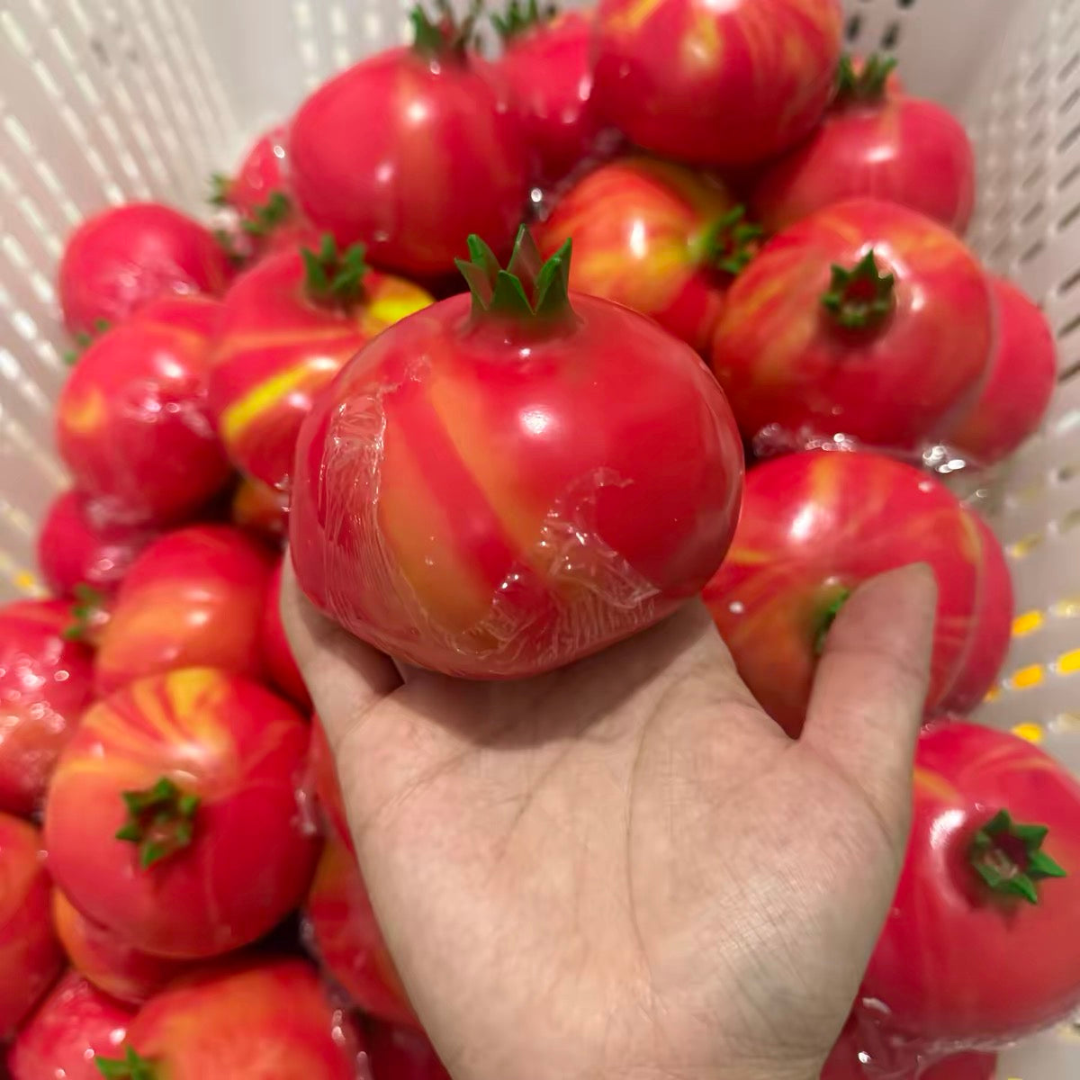 Crunchy Large Pomegranate Bead & Clay Base Stress Ball Squishy Stress Relief Toy