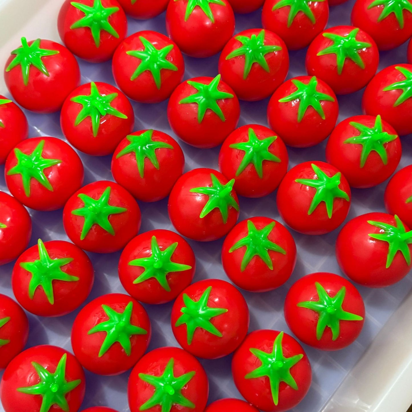 Crunchy Tomato Bead & Clay Base Stress Ball Squishy Stress Relief Decompression Toy