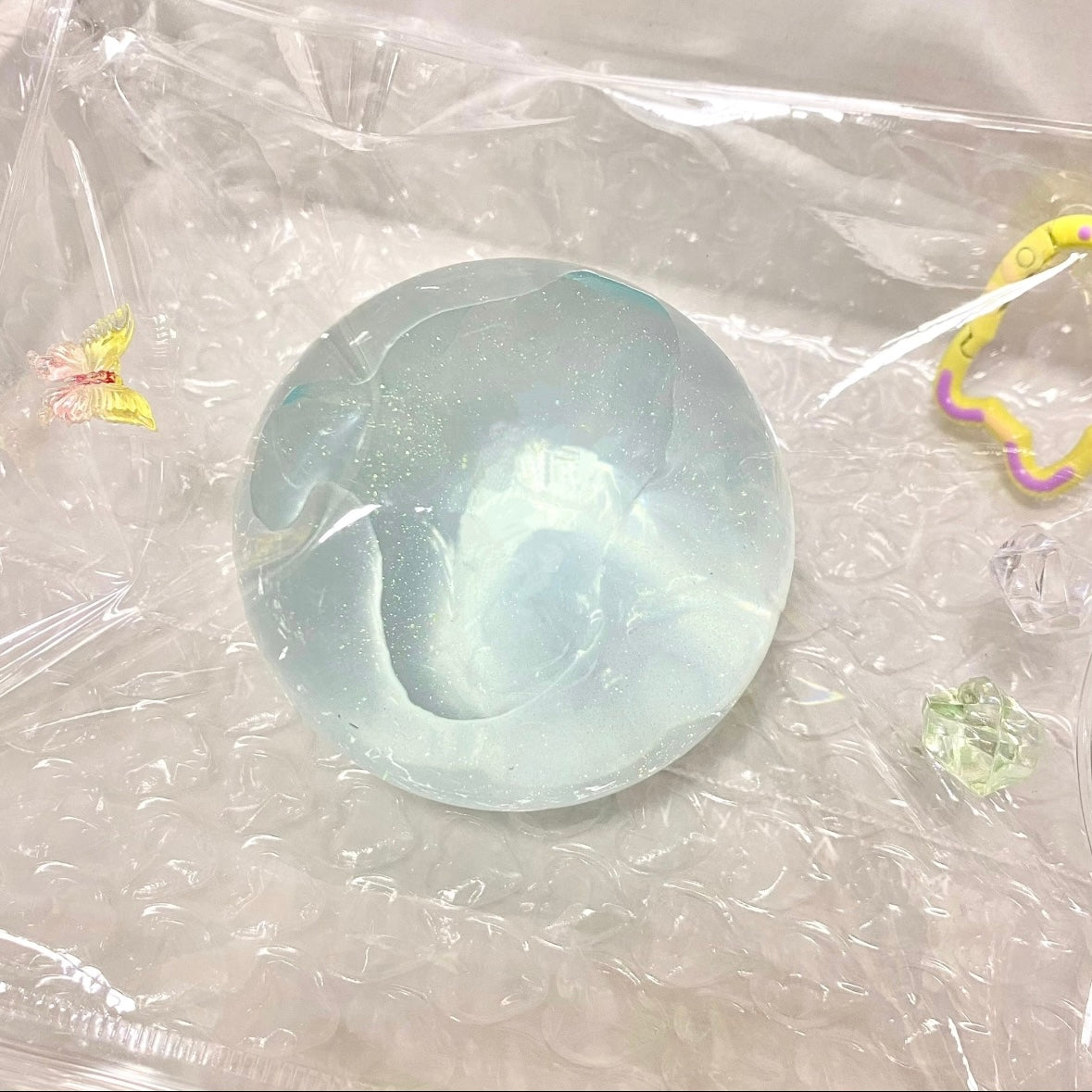 Handmade Transparent Stress Ball Taba Squishy Toy with Freebie
