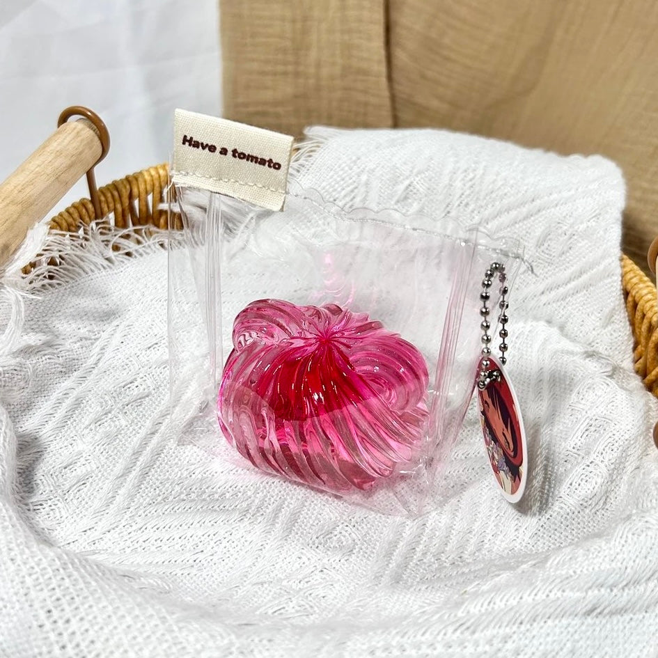 Pink Transparent Bear Head Taba Squishy Toy