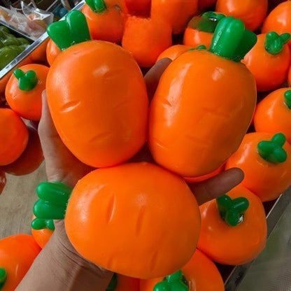 Crunchy Carrot Shape Bead & Clay Base Stress Ball Squishy Stress Relief Decompression Toy