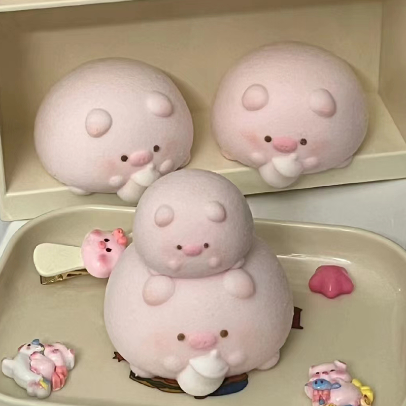 2pcs Pig Mold Silicone Squishy Mold