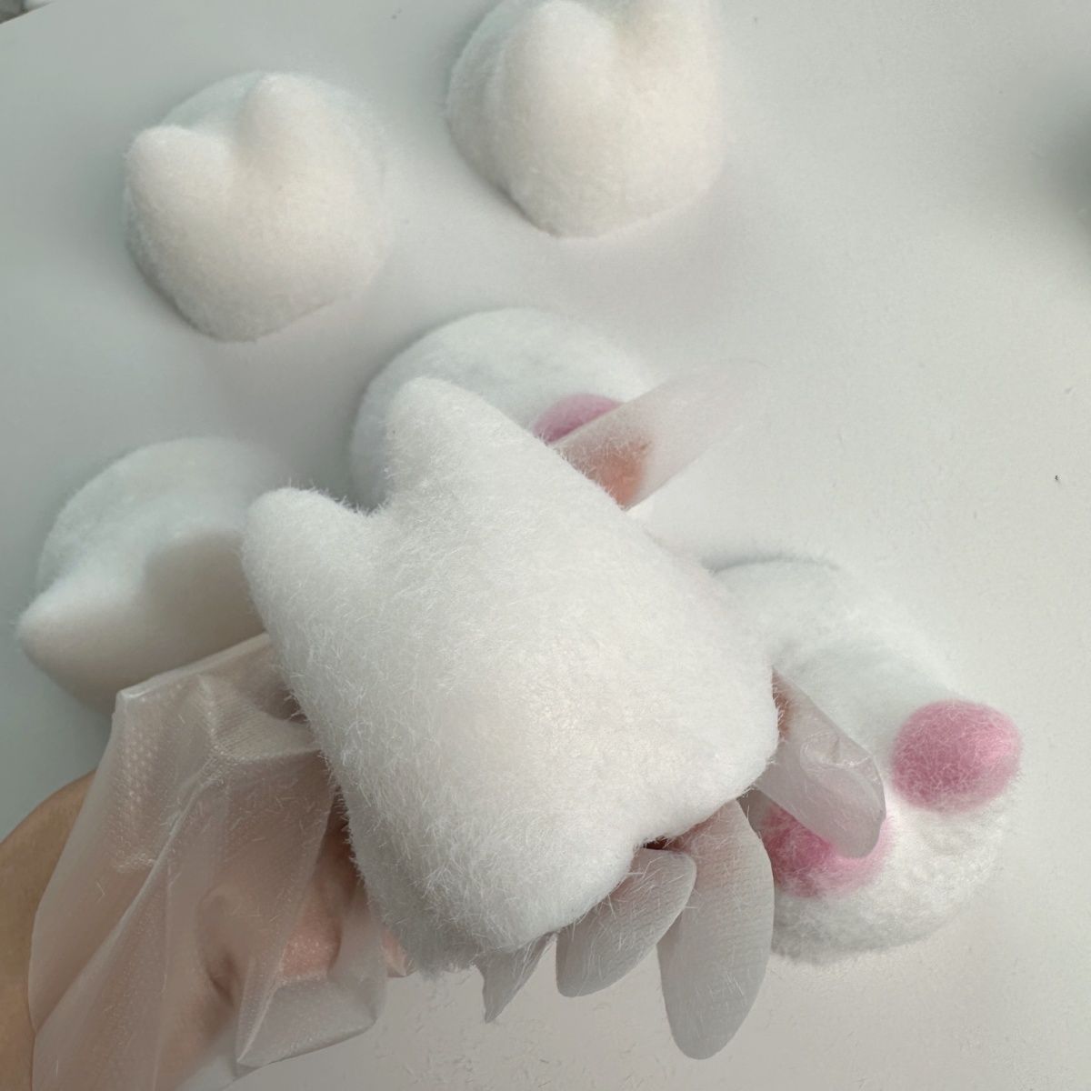 Handmade Silicone Kitty with Fur Stress Relief Squeeze Toy