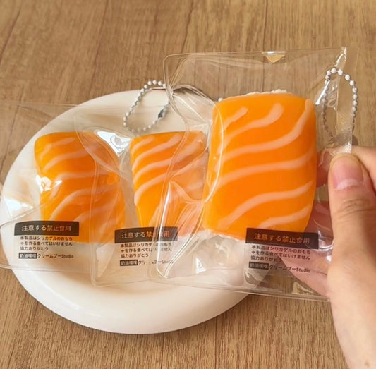 Handmade Silicone Salmon Sushi Squishy Toy