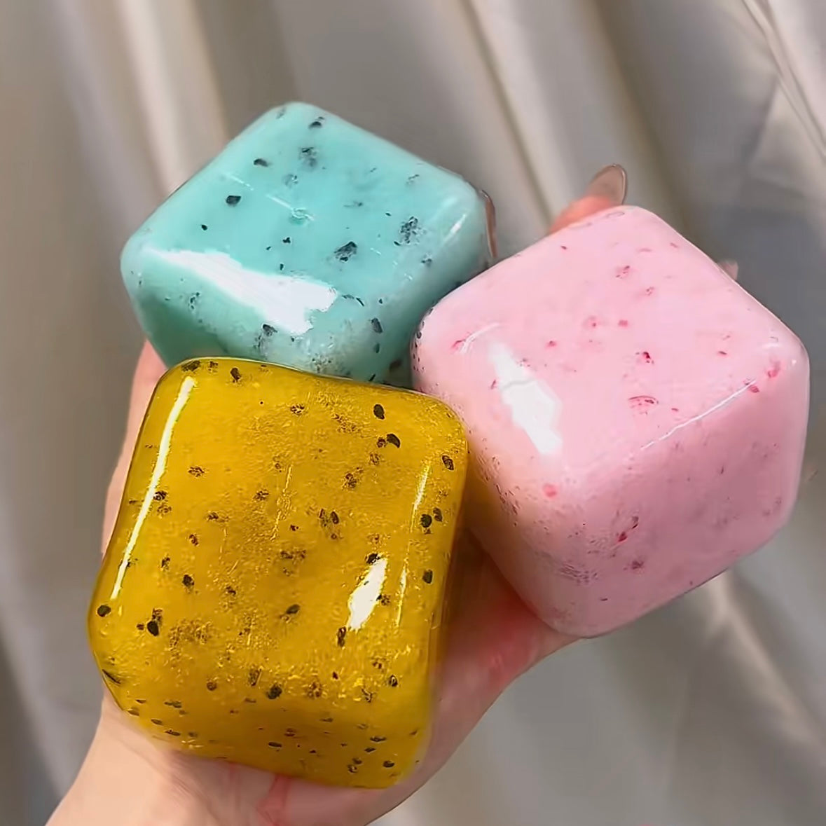 Handmade Crisp Satisfying Sound Square Stress Ball