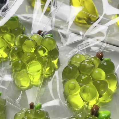 Transparent Green Grape & Banana Taba Squishy Toy