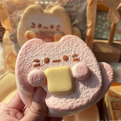 Slow Rising Squishy Kitty Hugging A Milk Candy Stress Relief Decompression Toy