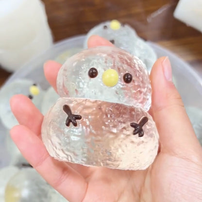 Transparent Snowman Taba Squishy Toy