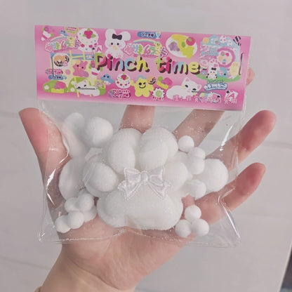 White Squishy Cute Cat Paw Squishy Toy