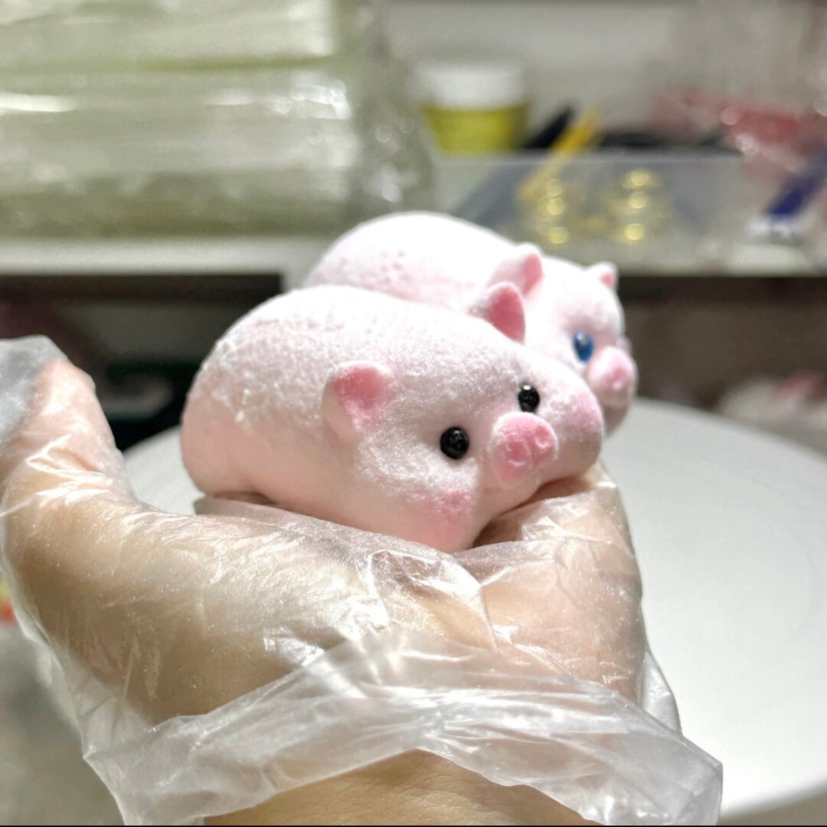 Handmade Silicone Pink Pig Stress Relief Squishy Toy