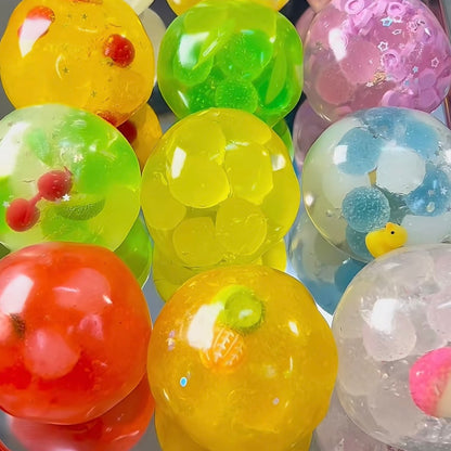Fruit Hard Candy & Vaseline Base Stress Ball Squishy Stress Relief Decompression Toy