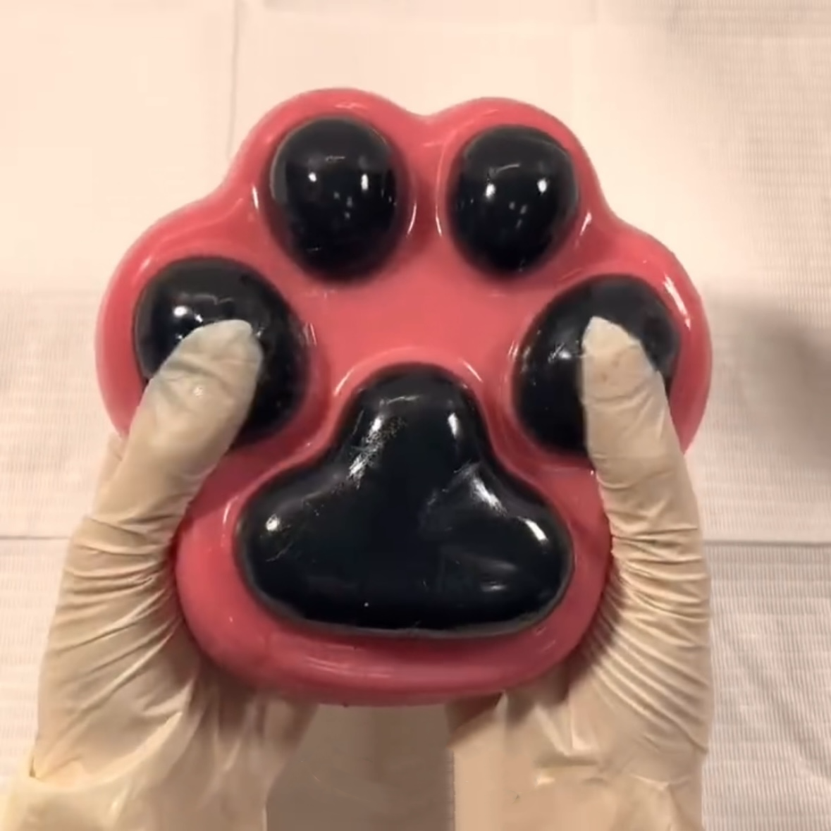 800g Handmade Silicone Cat's Paw with Flocking