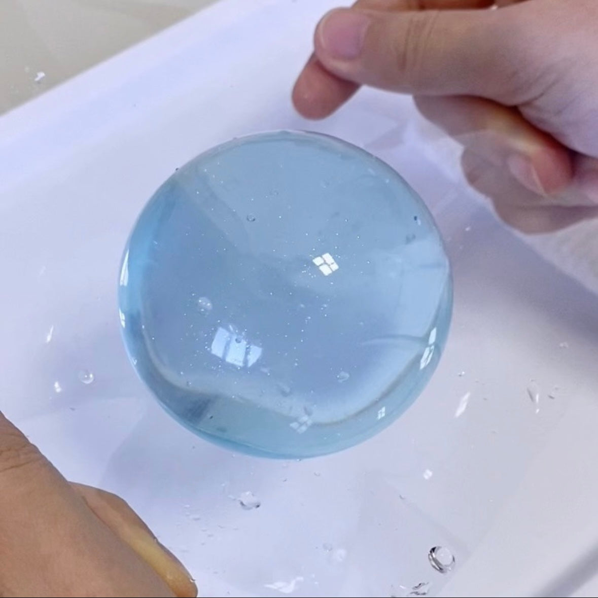 Handmade Transparent Stress Ball Taba Squishy Toy with Freebie