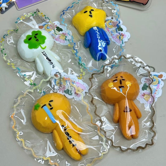 Four-leaf Clover/Wishing Star/Orange/Baozi/Mermaid/Jk Little Sister/Girlfriend/Water Drop/Mount Fuji/Melon Abstract Taba Squishy Toy