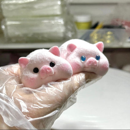 Handmade Silicone Pink Pig Stress Relief Squishy Toy