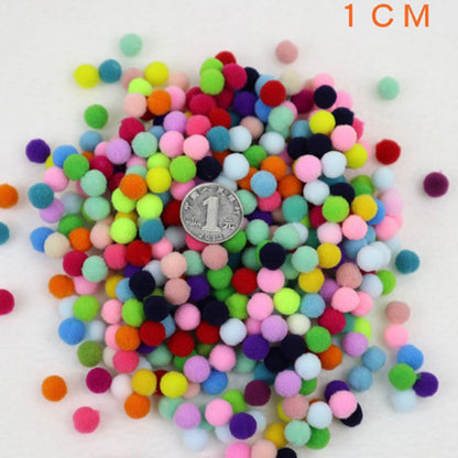 1cm 2000pcs Handmade Pompoms Multiple Colors Ball Accessory for Squishy Toy