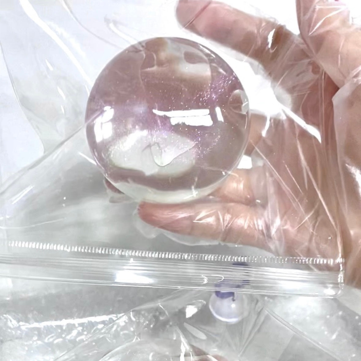 Handmade Transparent Stress Ball Taba Squishy Toy with Freebie
