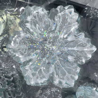 Transparent Snowflower Taba Squishy Toy