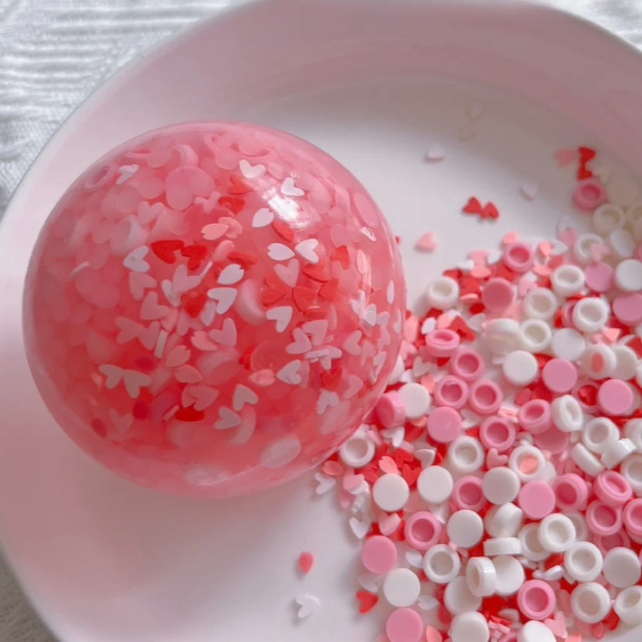 Handmade Pink & White Stress Ball