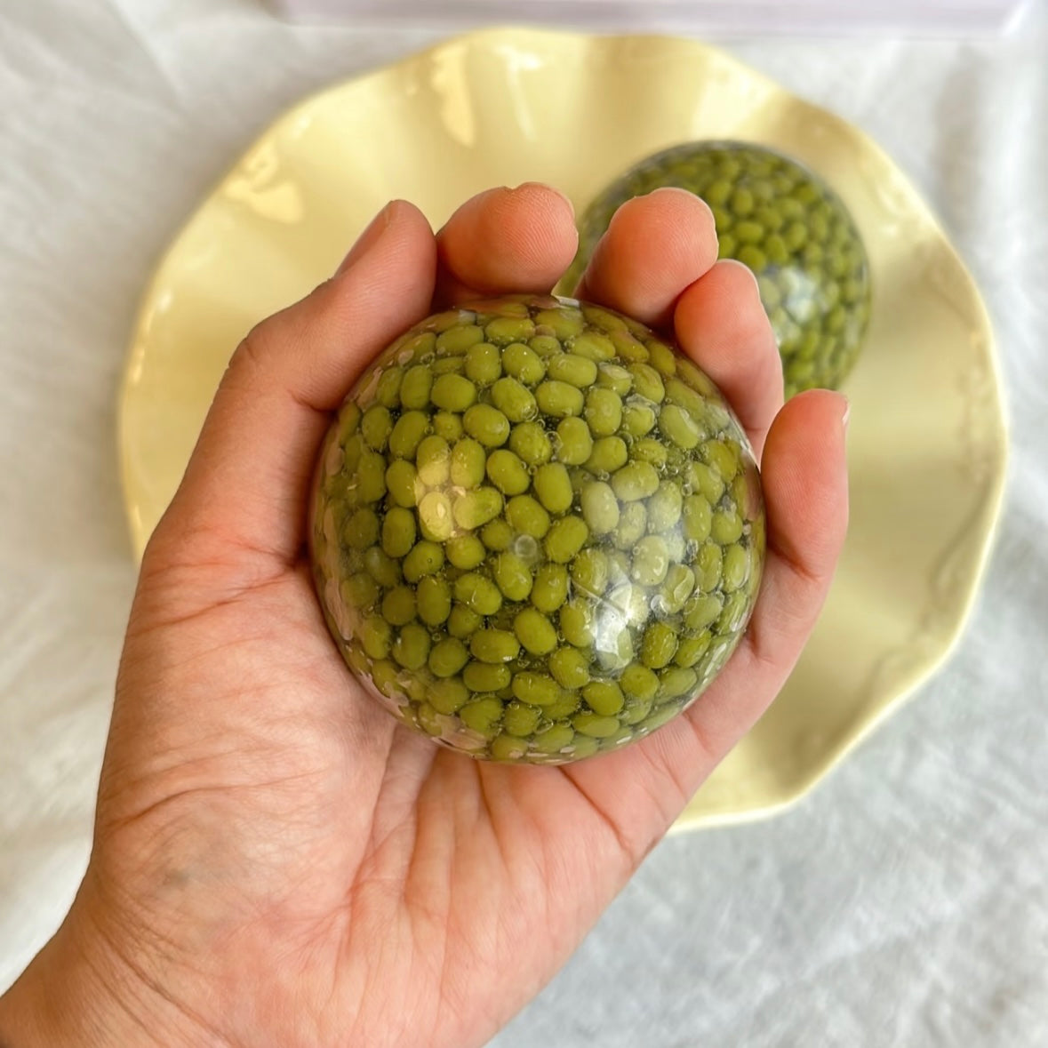 Green Bean Handmade Stress Balls