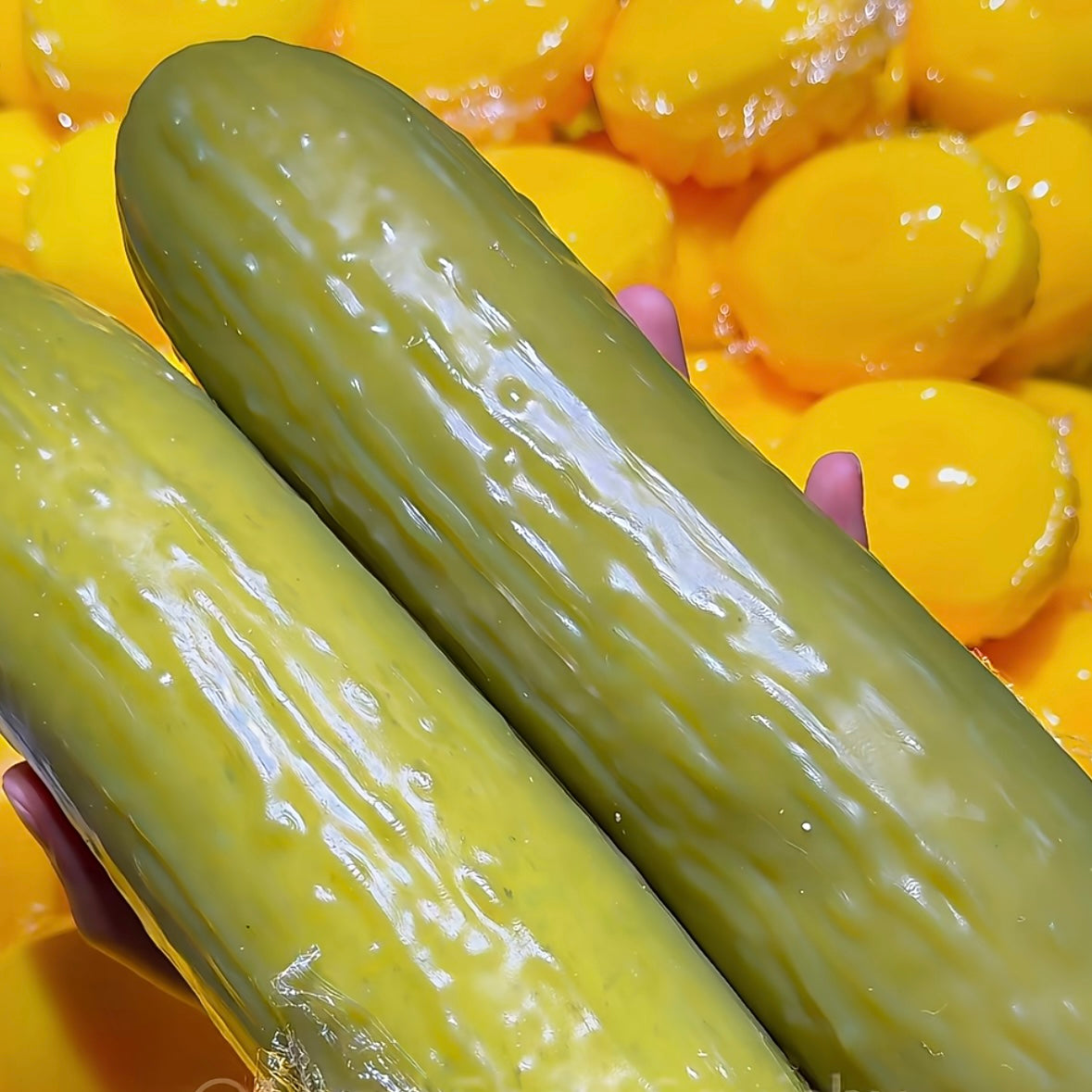 Crunchy Large Cucumber Bead & Clay Base Stress Ball Squishy Stress Relief Decompression Toy