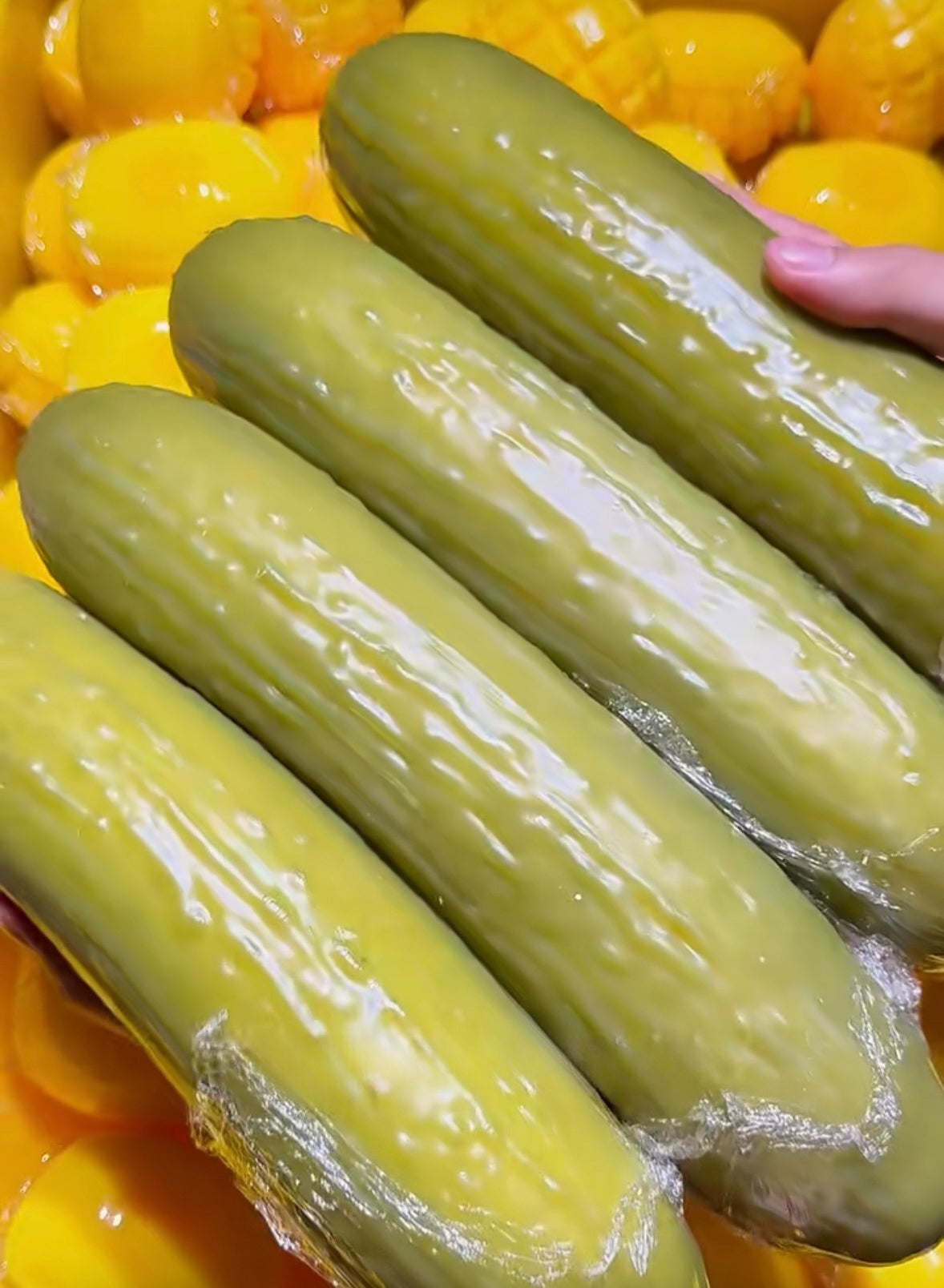 Crunchy Large Cucumber Bead & Clay Base Stress Ball Squishy Stress Relief Decompression Toy
