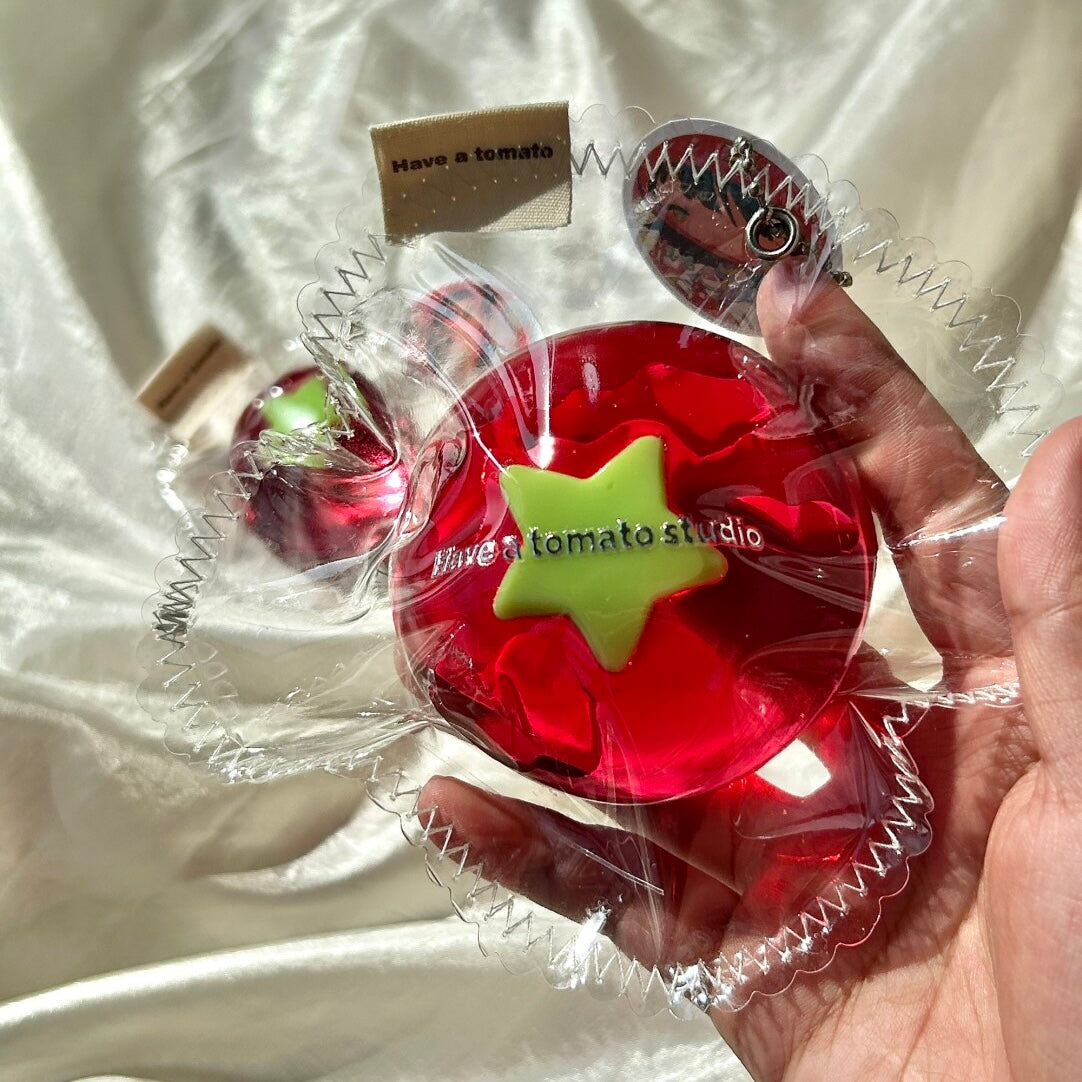 Handmade Transparent Tomato Taba Squishy Toy