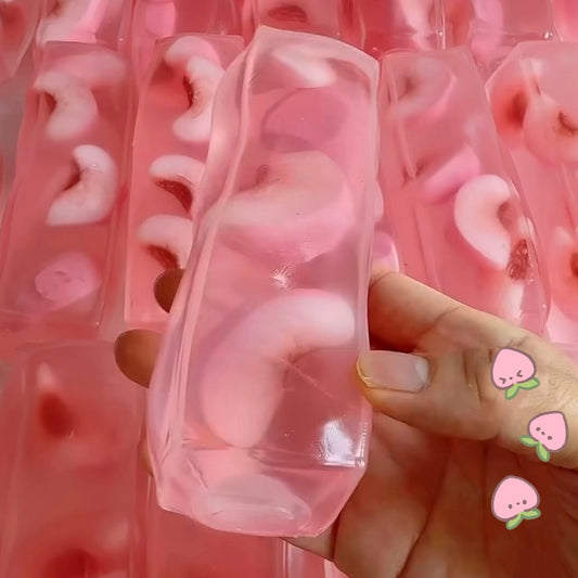 Peach Strawberry Ice Block Smoothie Stress Ball Squishy Stress Relief Decompression Toy
