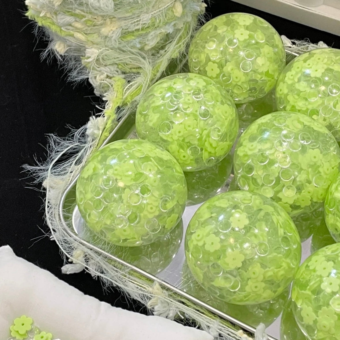 Green / Pink Building Blocks and Flower Stress Ball