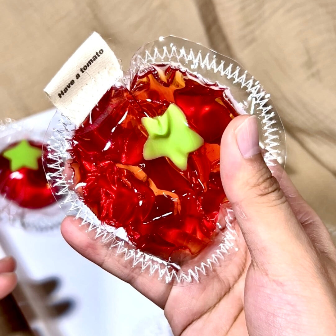 Handmade Transparent Tomato Taba Squishy Toy