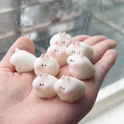 5Pcs/10Pcs Mini Bunny Squishy Stress Relief Decompression Toy