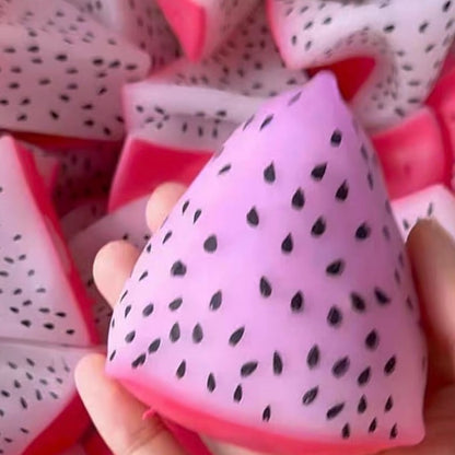 Color-Changing Crunchy Pitaya Dragon Fruit Stress Ball Squishy Mango Bead & Clay Base Stress Relief Toy