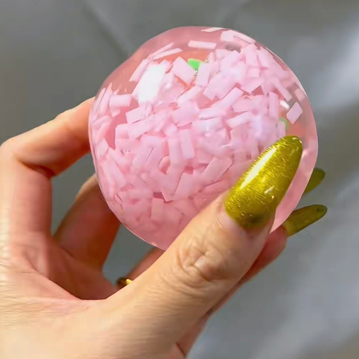Fruit Hard Candy & Vaseline Base Stress Ball Squishy Stress Relief Decompression Toy