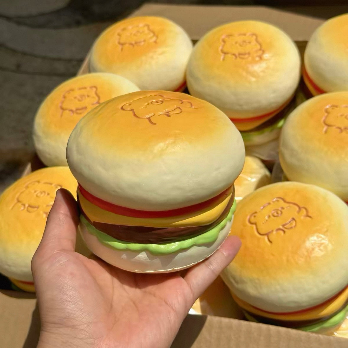 Slow Rising Squishy Large Hamburger Stress Relief Decompression Toy