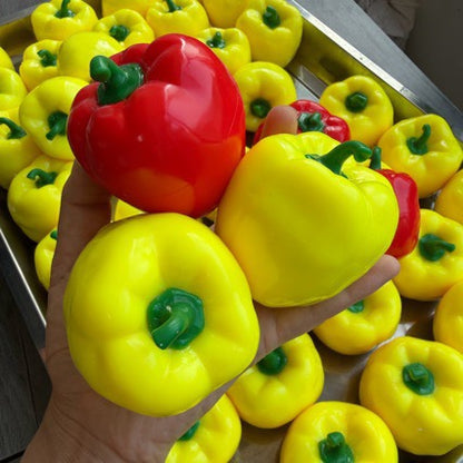 Crunchy Bell Pepper Bead & Clay Base Stress Ball Squishy Stress Relief Decompression Toy