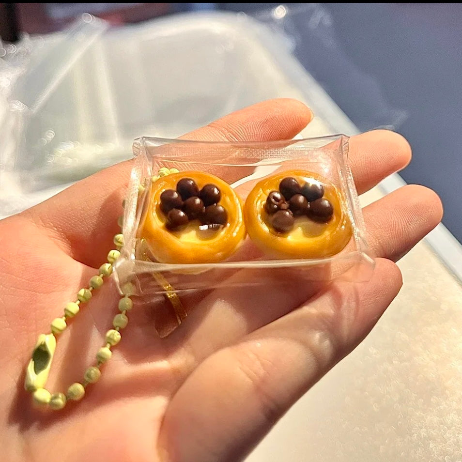 Super Mini Bunnle Egg Tart Taba Squishy Toy - Christmas Series