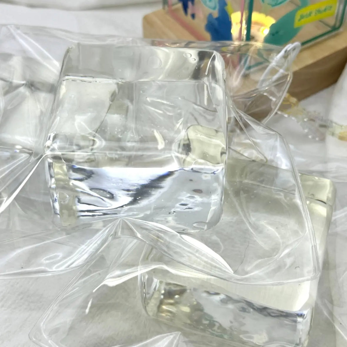 Transparent Handmade Large Ice Cube Taba Squishy Toy