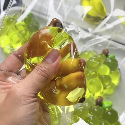 Transparent Green Grape & Banana Taba Squishy Toy
