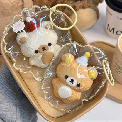 Hat Bear Squishy Taba Squishy Toy  - Christmas Series