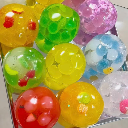 Fruit Hard Candy & Vaseline Base Stress Ball Squishy Stress Relief Decompression Toy
