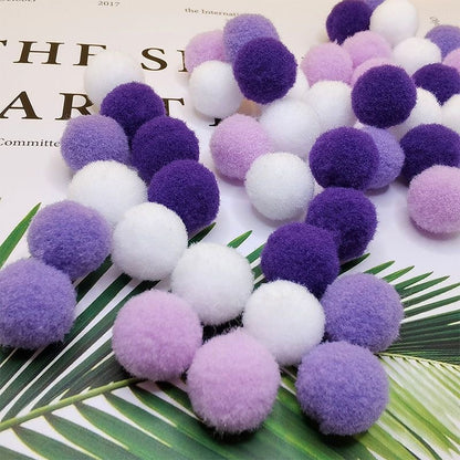 1cm 2000pcs Handmade Pompoms Multiple Colors Ball Accessory for Squishy Toy